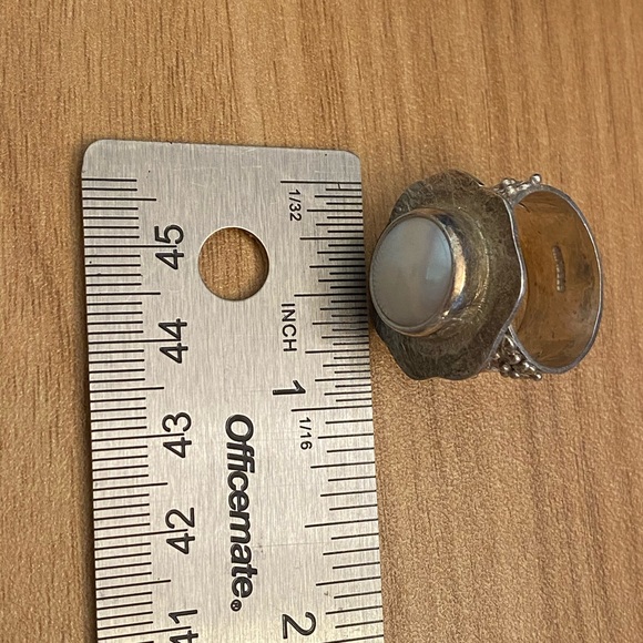 EUC Handmade 925 Sterling Silver Pave Pearl Ring! - Picture 7 of 7